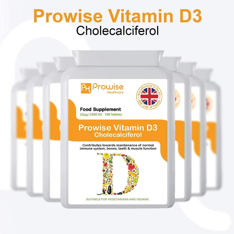 Vitamin D3 Cholecalciferol 1000iu 180 Tablets | Suitable For Vegetarians & Vegans | Made In UK