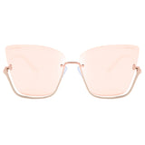 Vixen - Rosegold Frame Rosegold Lens Metal Cateye Sunglasses