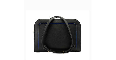 The Wilton Crossbody Bag in Black & Cobalt Blue