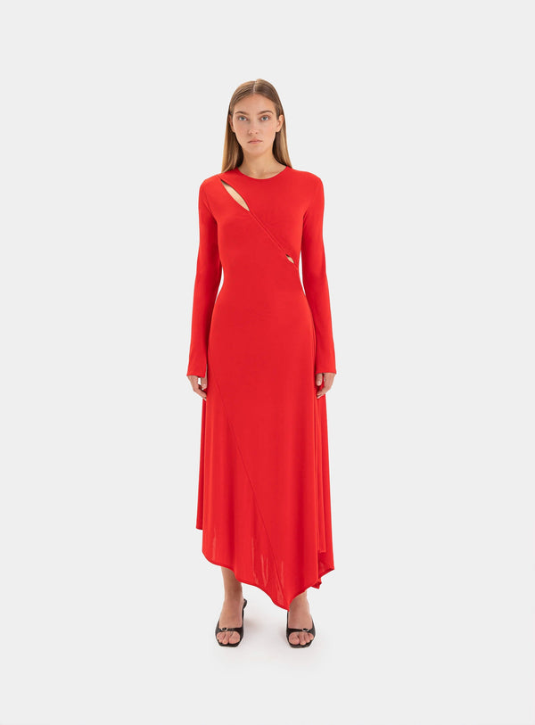 LAAGAM - WINONA RED STRETCH DRESS