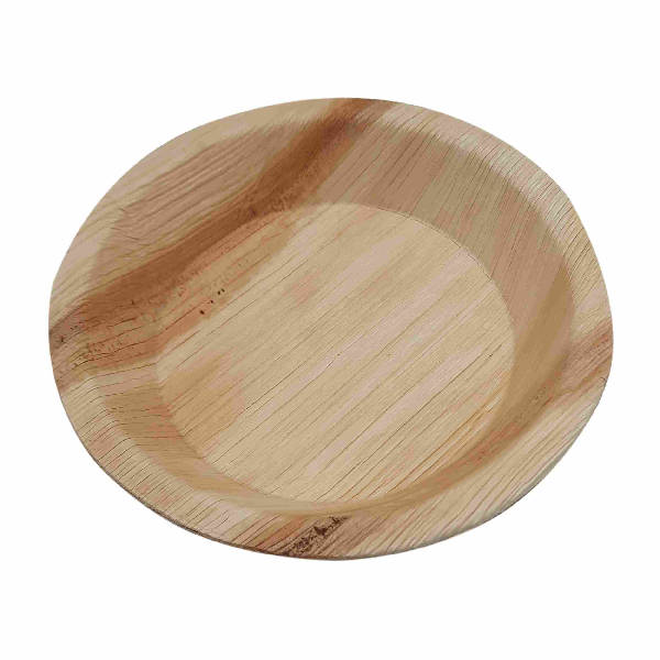 Dtocs Palm Leaf Plates 6 Inch Round Shallow (Pack 50) | Bamboo Plate Like Compostable Disposable Wedding Plates For Serving Fruits, Cake, Dessert